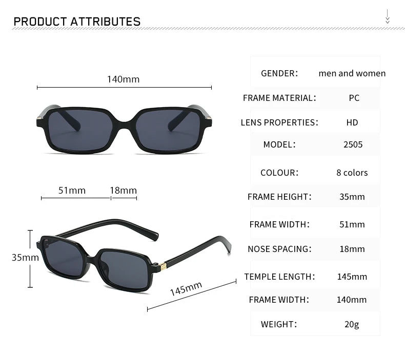 Sexy Small Rectangle Women’s Sunglasses 2025 – Leopard Brown Retro Hot Sun Glasses | Colorful Fashion Eyewear