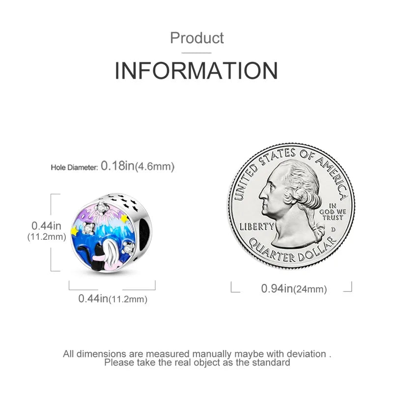 Cat Collection 925 Sterling Silver Charms Bead | Persian Bell & Multifarious Cat Dangle Fit Pandora Bracelet Necklace DIY Jewelry