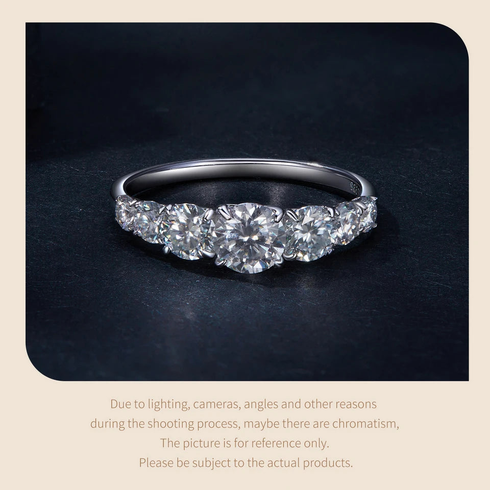 Bamoer D Color VVS1 EX Moissanite Heart Ring – 925 Sterling Silver Engagement & Wedding Jewelry for Women