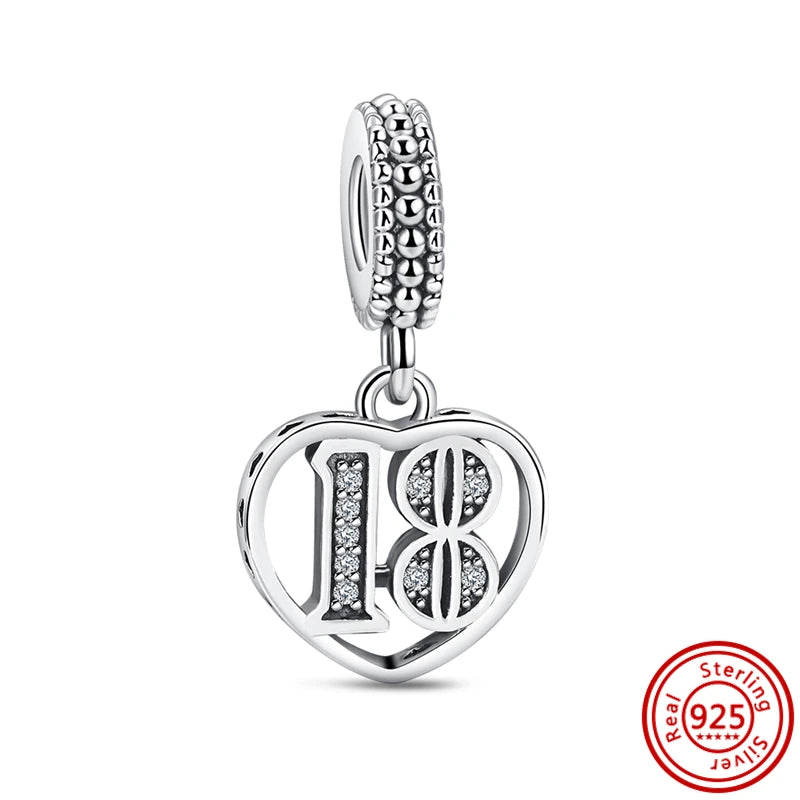 925 Sterling Silver Heart-Shaped Series Sweet Beads | Fit Original DIY Bracelet Women’s Jewelry Accessories Gift