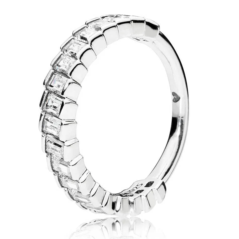 Silver Blue Sparkling Crown Ring with Crystal | Women’s Wedding & Party Pandora Style Jewelry