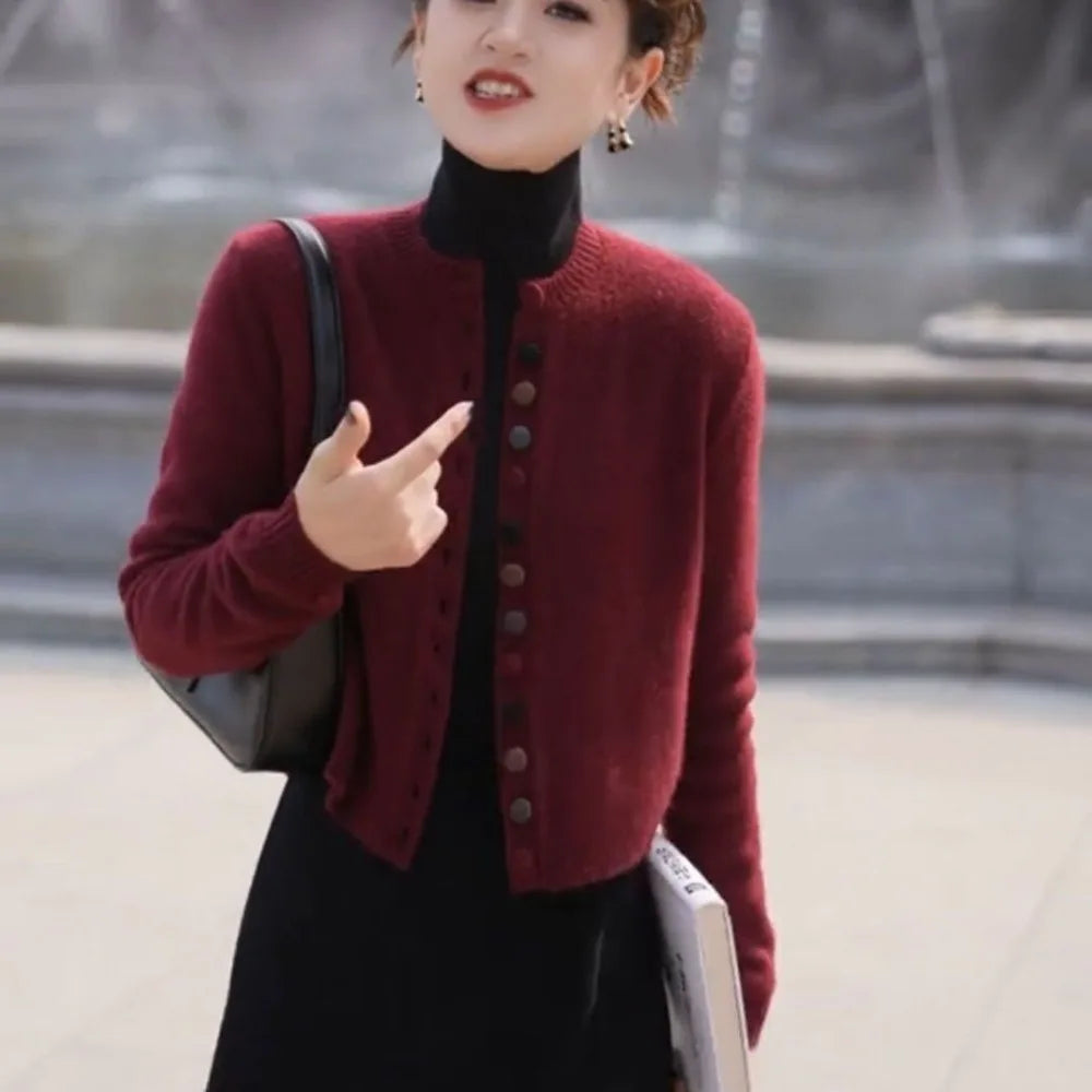 Women’s Thin Knit Cardigan Sweater | Autumn Casual Outerwear & Streetwear Jacket