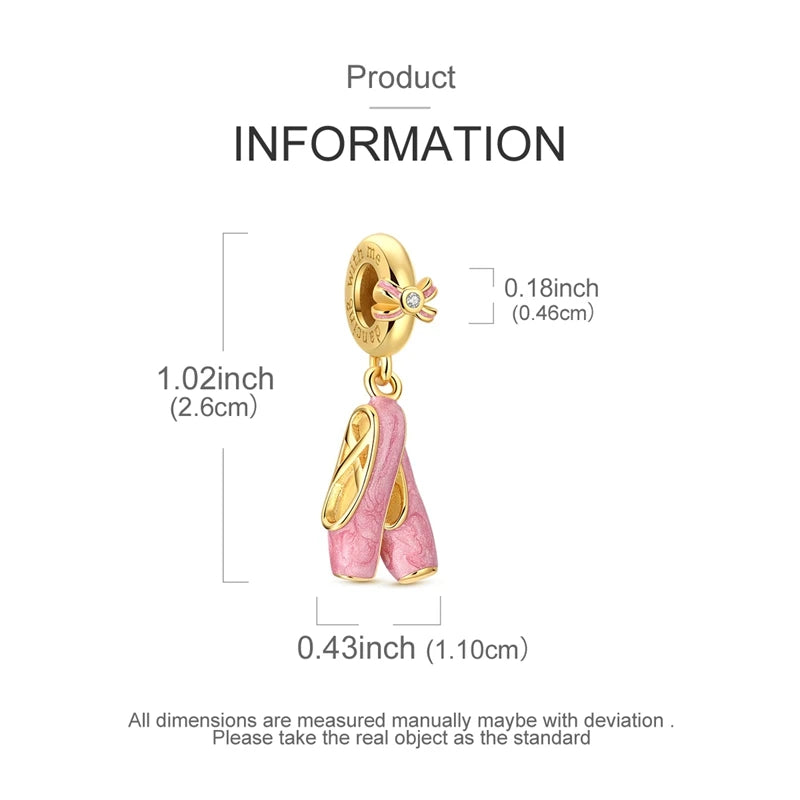 925 Sterling Silver Black Swan Ballerina Pendant Charm for Women DIY Bracelet Jewelry