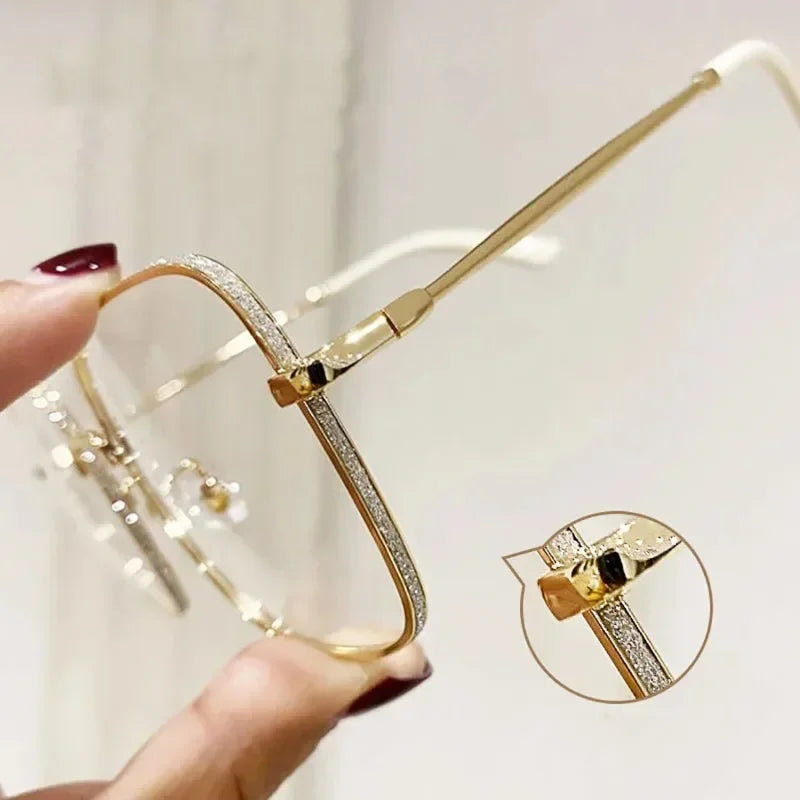 Square Metal Frame Anti Blue Light Computer Glasses – Unisex Optical Spectacles for Women & Men | Transparent Lenses Очки Прозрачные