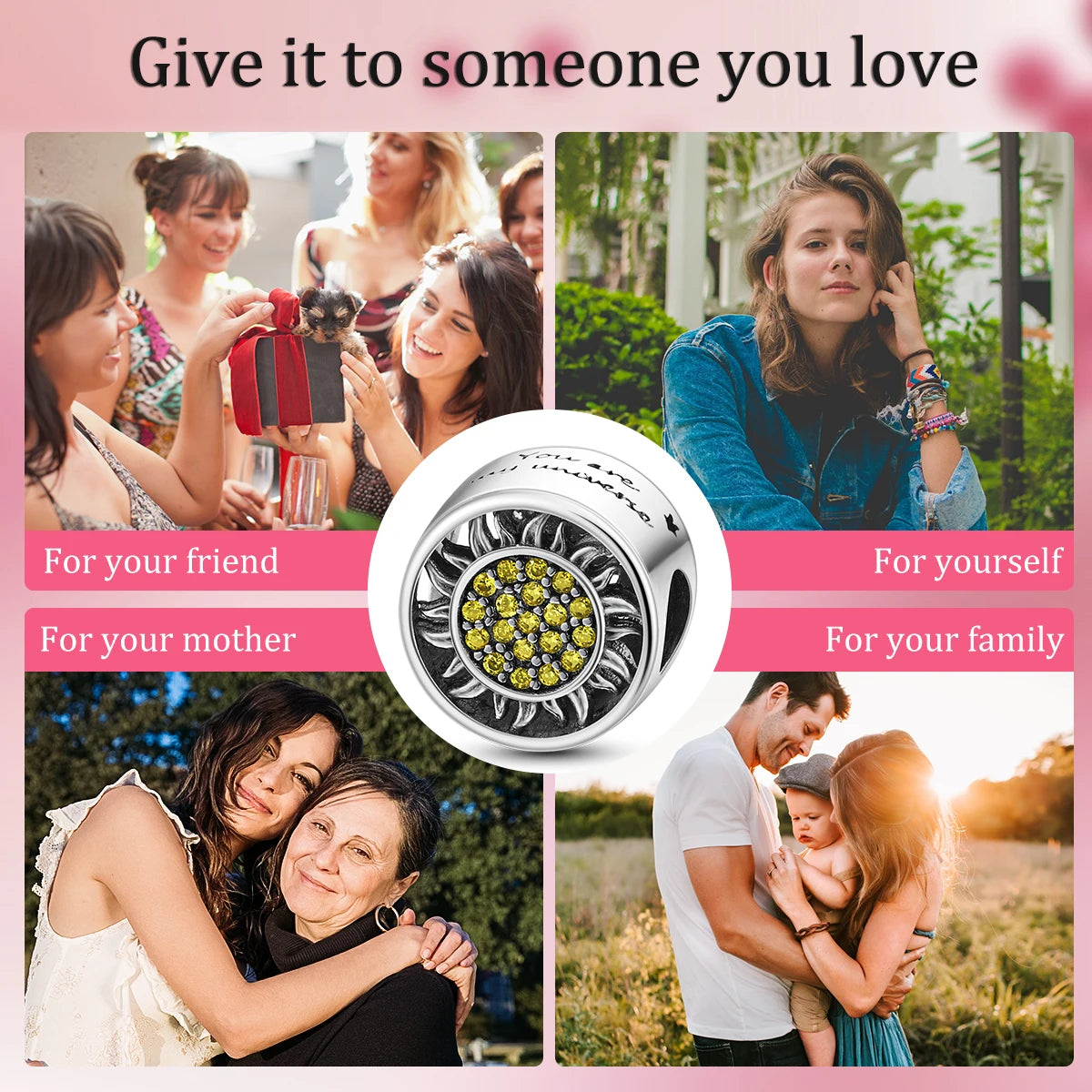 Silver Plated Colorful Glowing Moon & Stars Rainbow Dangle Charms | Fit Original Bracelet & Necklace | Women’s Jewelry Beads