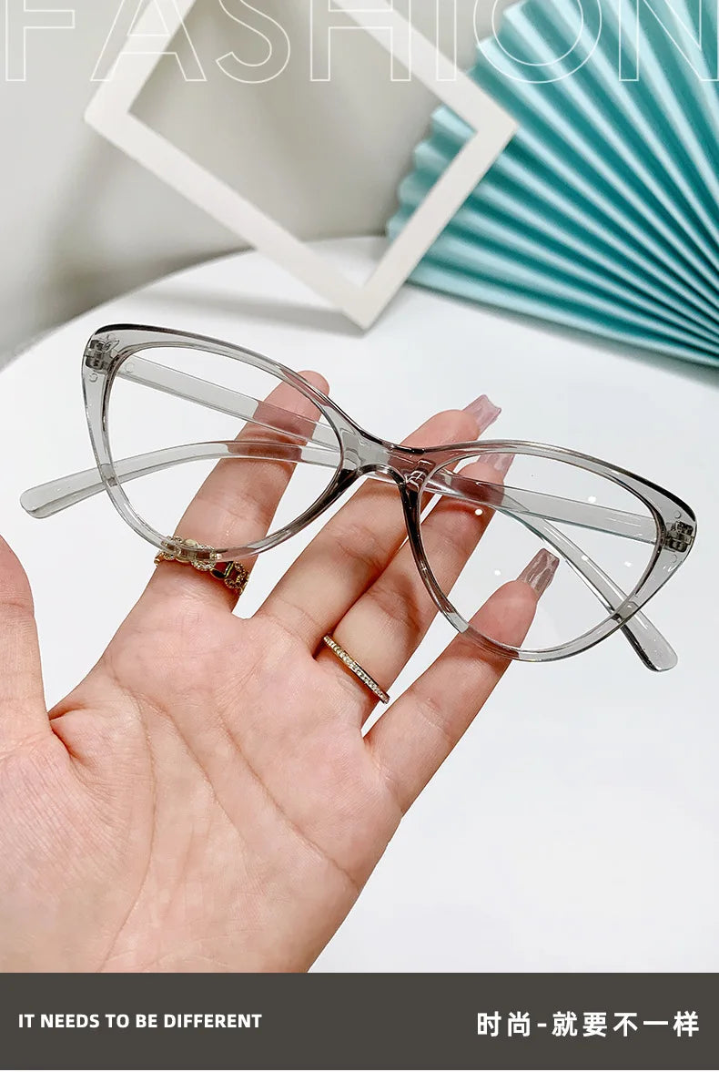 New Fashion Unisex Cat Eye Glasses – Plain Frame Eyewear for Women & Men | Party Decorative Spectacles