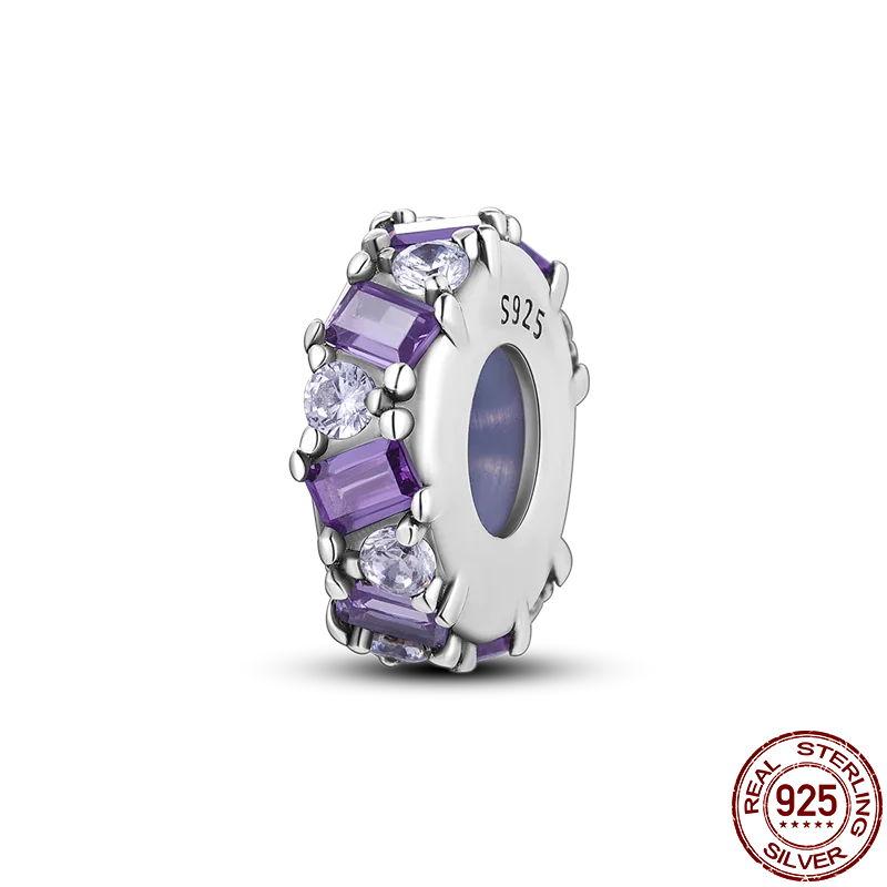 925 Sterling Silver Silicone Spacer Beads & Safety Chain | Clasp Charms Fit Original Pandora 3mm Bracelet – Women’s Jewelry