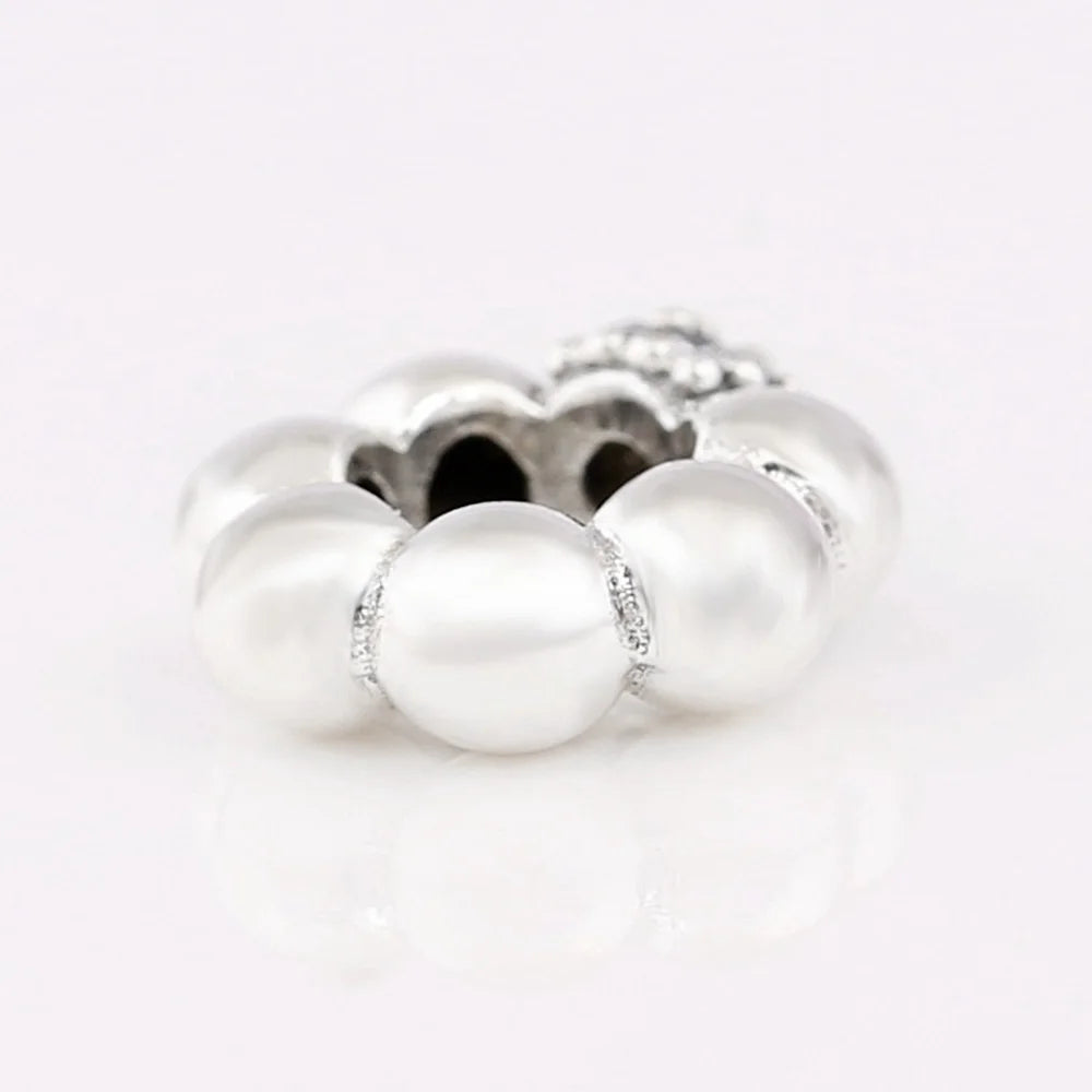 925 Sterling Silver Dazzling Daisy Flower Spacer Charm | Forget Me Not Bead for Women Bracelet DIY Jewelry Gift