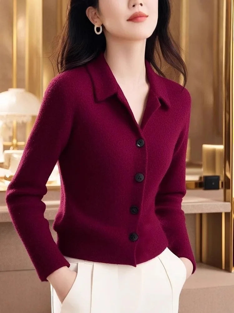 Women’s Thin Knit Cardigan Sweater | Autumn Casual Outerwear & Streetwear Jacket
