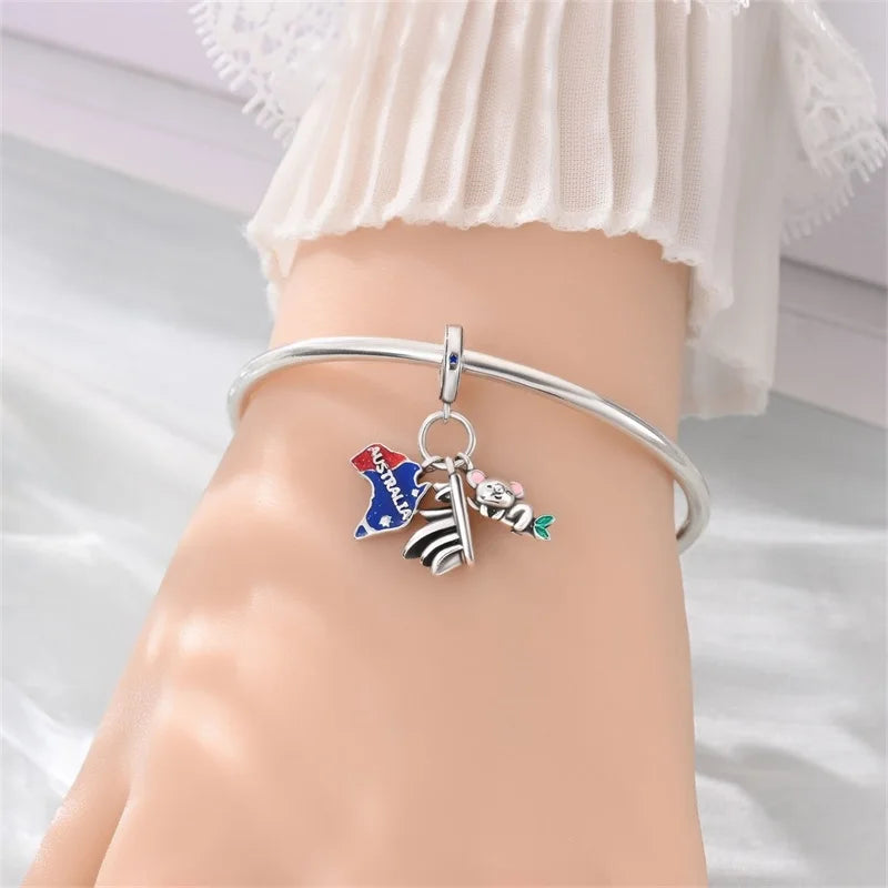 925 Sterling Silver Travel Charms | London Big Ben Eiffel Tower Bead