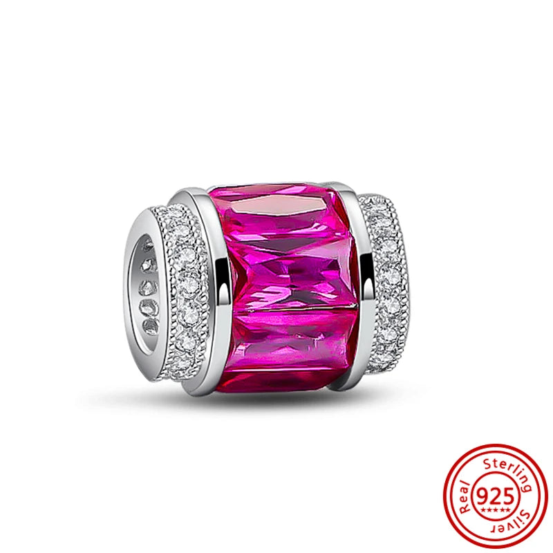 Original 925 Sterling Silver Lucky Flower & Love Bead Charm – Fits Pandora Bracelet, Women’s DIY Jewelry Gift