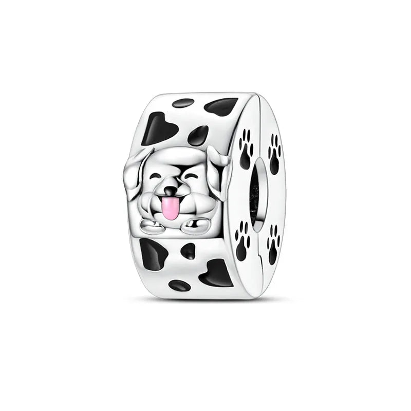 100% 925 Sterling Silver Teddy Bear, Kitten, Puppy & Elephant Luminous Firefly Charms | Sweet Beads Fit Pandora Bracelet Fine Jewelry