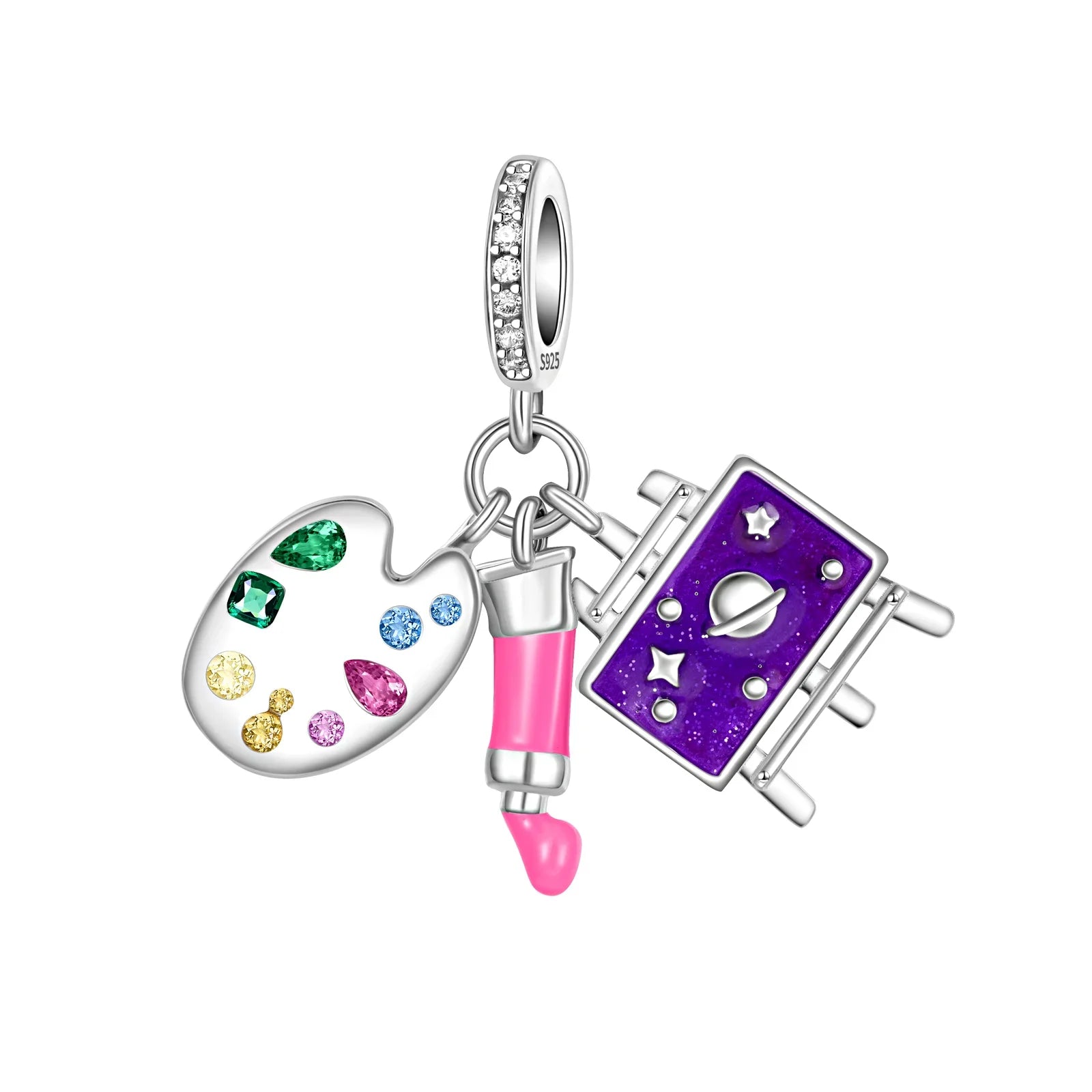 Original 925 Sterling Silver Charms | Bag, Earphone, Magic Cube, Watch & Games Console Beads for Bracelets & Necklaces