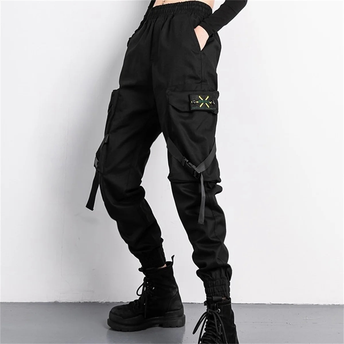 Fashion Korea Cargo Pants | Women’s High Waist Loose Baggy Tactical Sweatpants | Hip Hop Harajuku Joggers