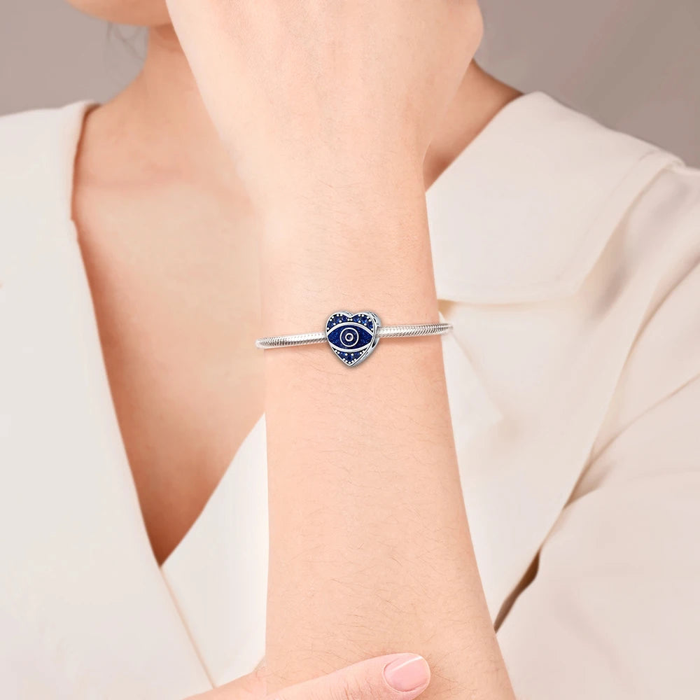 2025 New 925 Sterling Silver All-Seeing Eye Hamsa Hand Charm | Fits Pandora Bracelet & Women’s DIY Jewelry