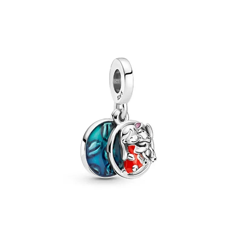 925 Silver DIY Beads & Charms | Mickey, Minnie, Princess, Pumpkin, Stitch, Spiderman Marvel for Bracelets
