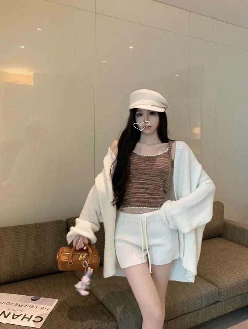 High Waist Knitted Wool Wide-Leg Pants for Women – Autumn Casual Straight Bootcut Trousers