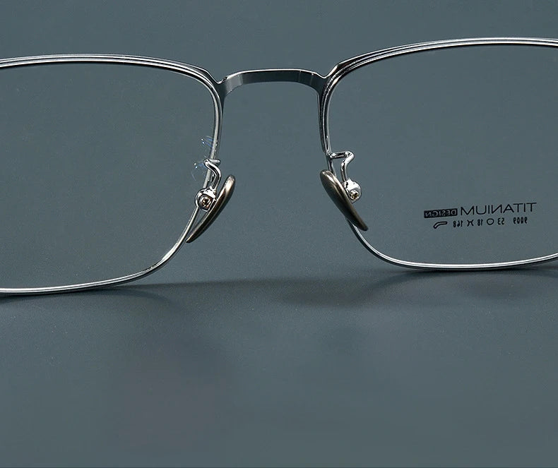 ZIROSAT 9009T Pure Titanium Full-Rim Prescription Glasses for Men – Lightweight Durable Eyewear