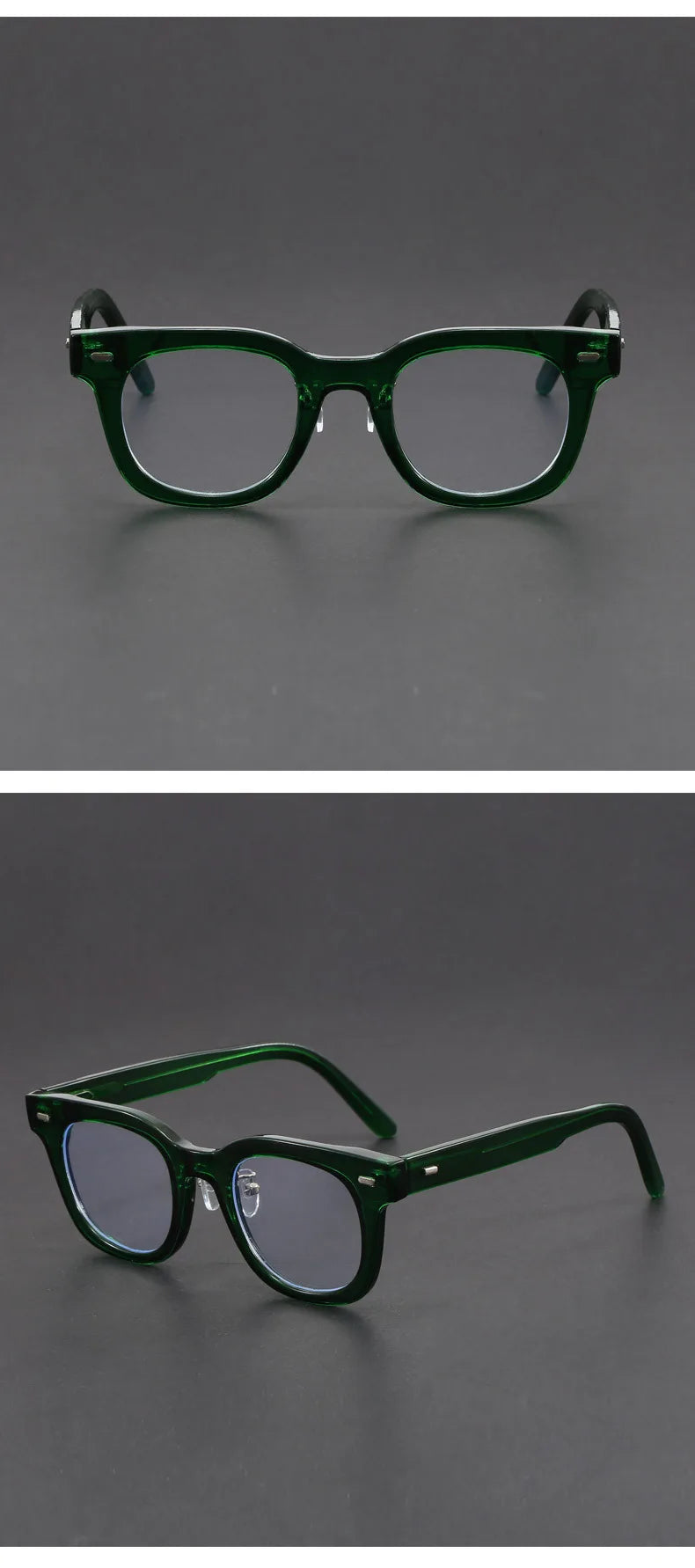 Retro Personalized Thick Acetate Round Reading Glasses – Men Women Optical Prescription Custom Presbyopia Eyeglasses