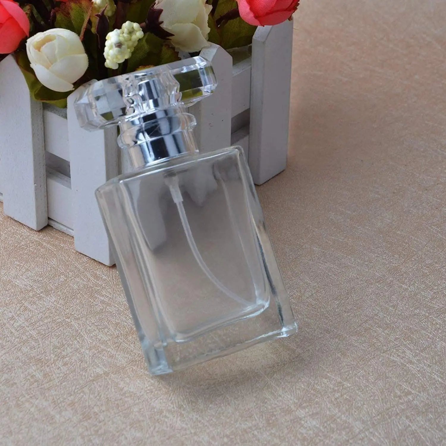 2PCS 30ML Refillable Flint Glass Perfume Bottles – Clear & Black with Spray Bottles, Funnels & Dispensing Divas