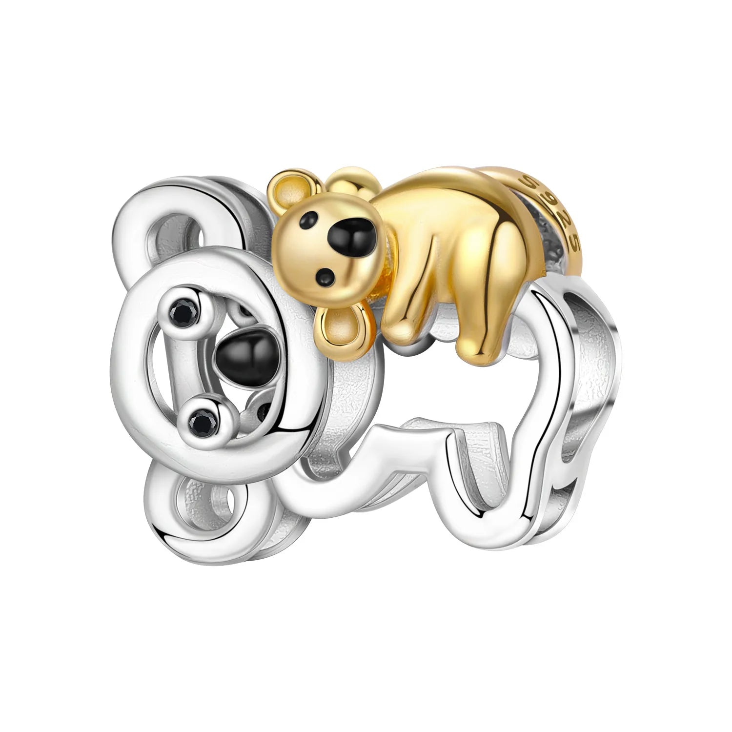 925 Sterling Silver Cute Raccoon Charm Bead | Animal Bracelet Decoration DIY Jewelry Birthday Gift