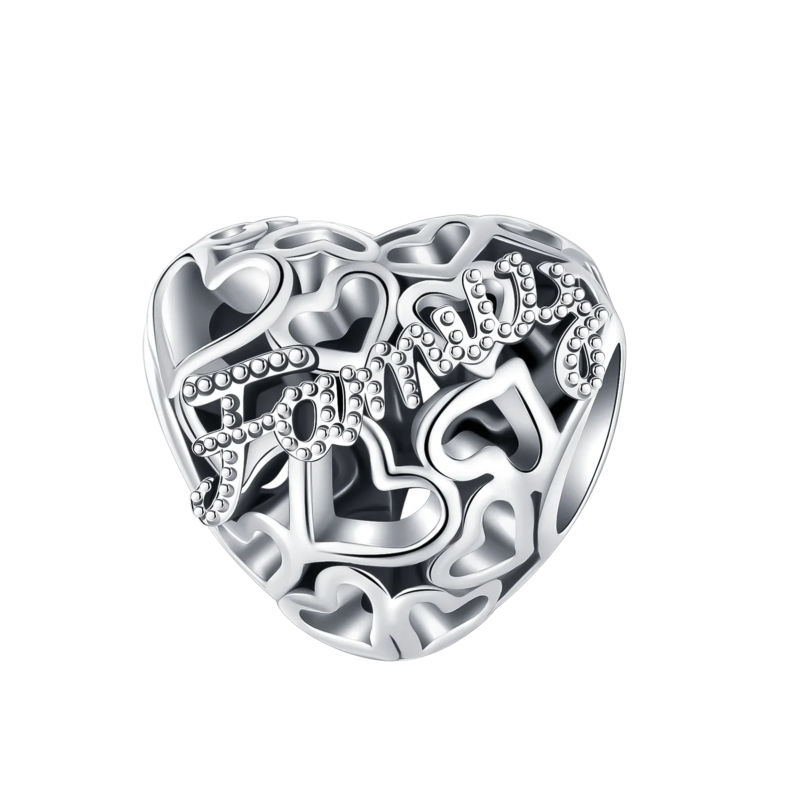 925 Sterling Silver Golden Heart Lock & Birthday Candle Charm | Fit Original Pandora Bracelet DIY Jewelry