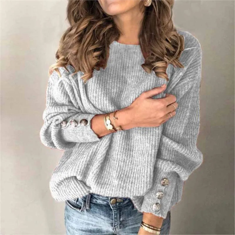 Women’s Knitted Turtleneck Sweater | Fall Winter Warm Loose Pullover | Plus Size Solid Long Sleeve Jumper 2024