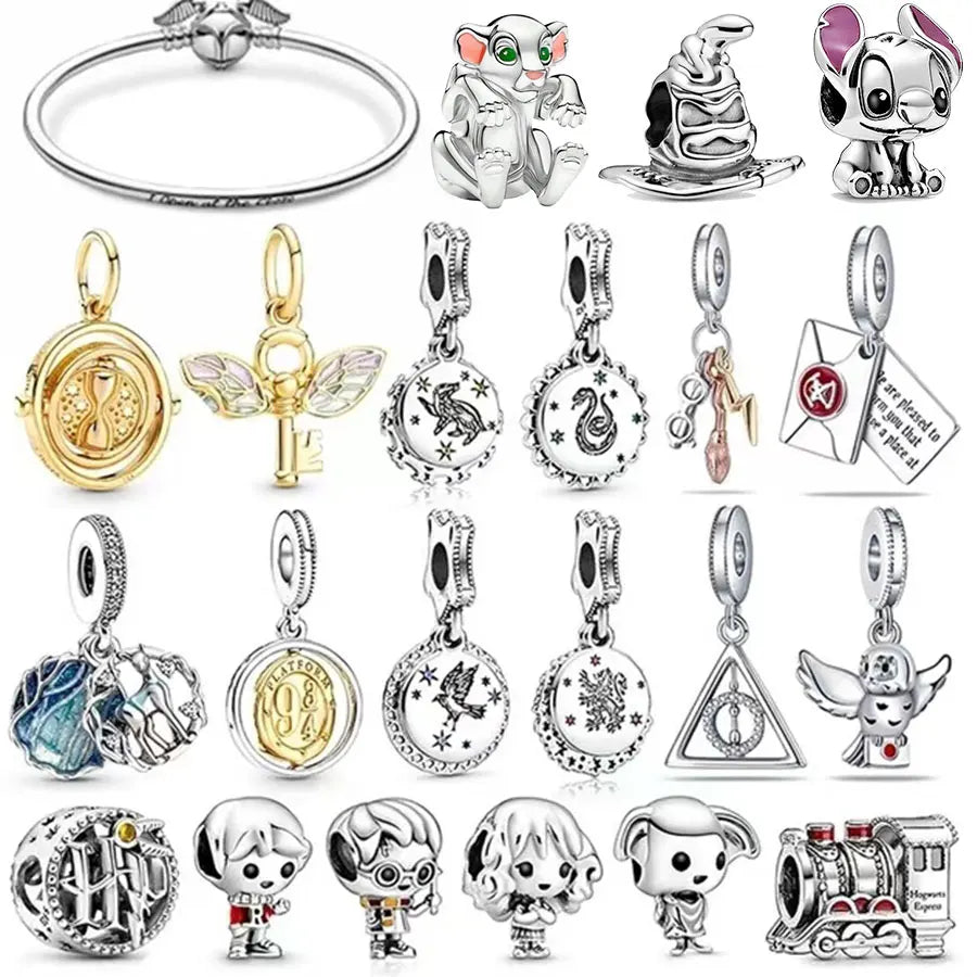 Harry Potter 925 Sterling Silver Charm Beads | Fit Pandora Bracelet | Women’s Fashion Gift