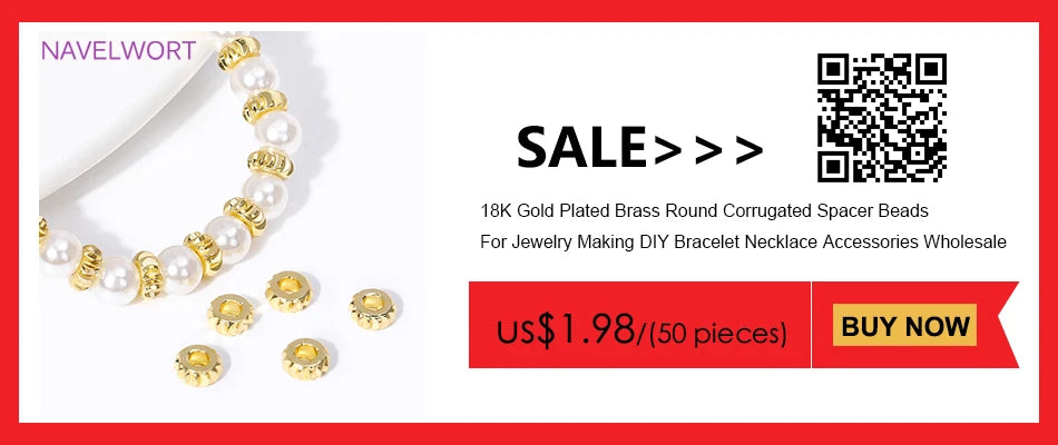 18K Gold Plated Flower Spacer Beads – Brass Bead Separators for Jewelry Making & DIY Crafts