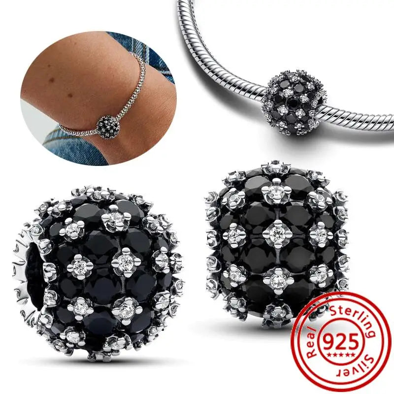 New 925 Sterling Silver Forever Always Love Murano Glass Beads | Sparkling Lucky Charms for Original Pantaro Bracelets DIY Jewelry