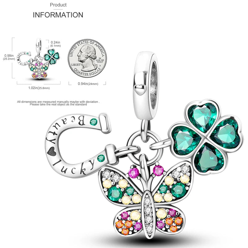 2025 Hot Elk, Dinosaur & Firefly Luminous Dangle Charm Beads | 925 Sterling Silver DIY Bracelet