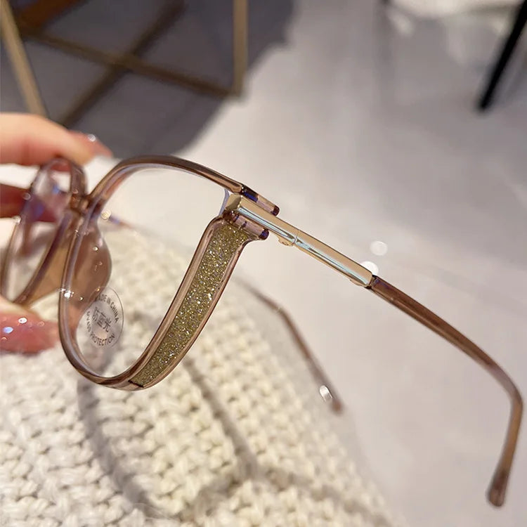 Fashionable Alloy Reading Glasses – Anti Blue Light Presbyopia Glasses for Men & Women | Square Large Frame Eyewear