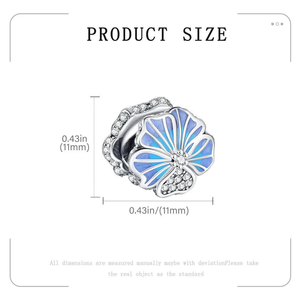 925 Sterling Silver Lotus Charm Bead | Fit Pandora Bracelet DIY Women’s Fashion Jewelry