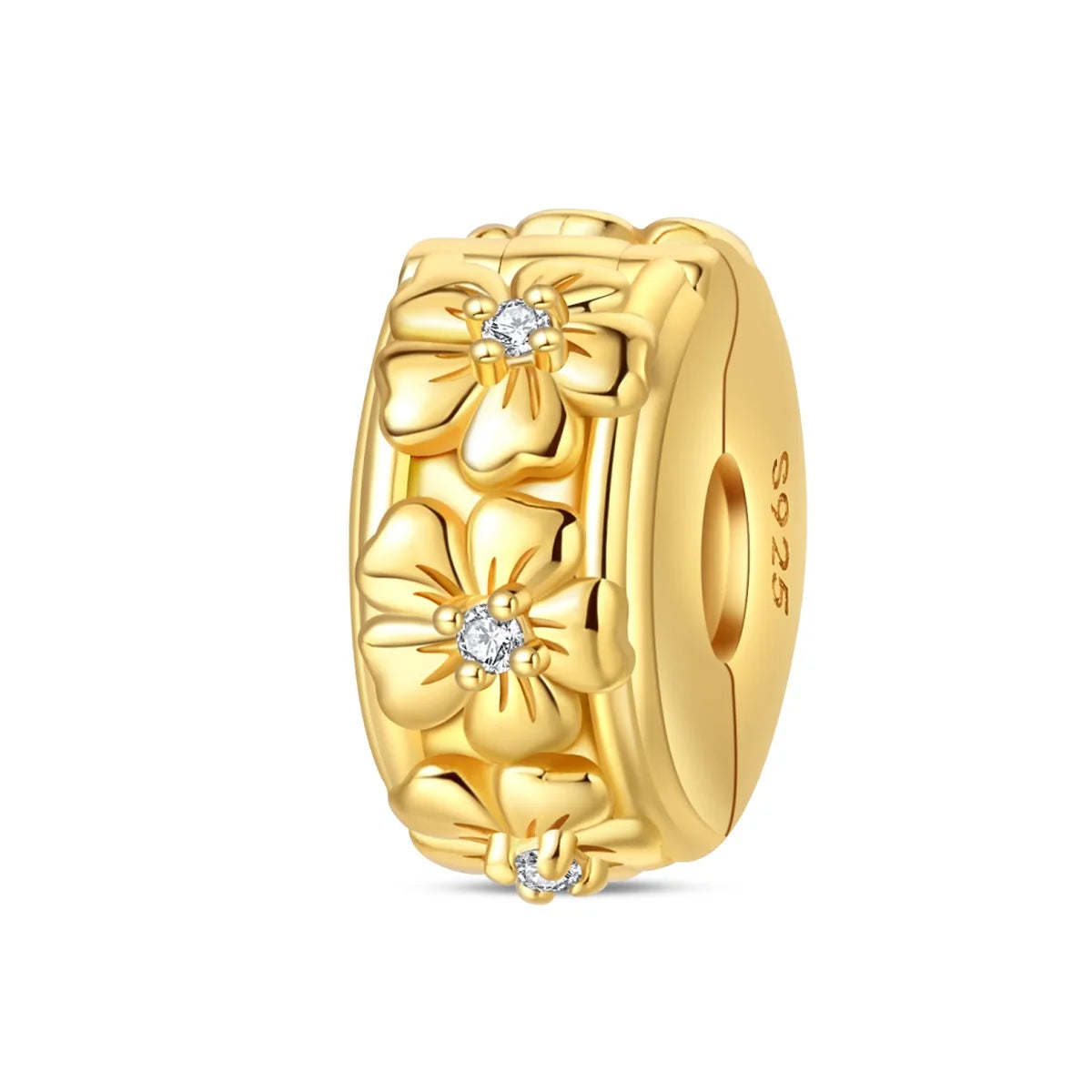 Gold Series Sun & Leopard Charm Beads – Original 925 Sterling Silver Inlaid Zircon DIY Pendants for Bracelet Jewelry Gifts