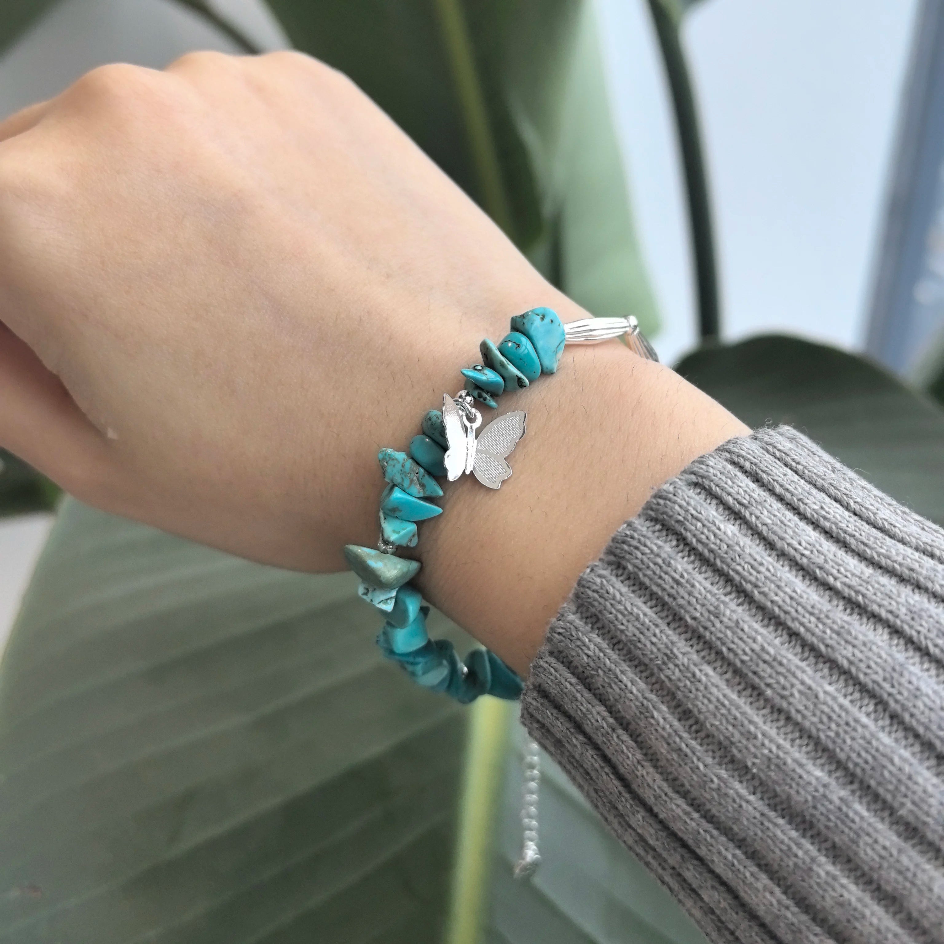 925 Sterling Silver Green Leaf Bracelet | Elegant Nature-Inspired Bangle for Women Girls Fashion Jewelry Gift