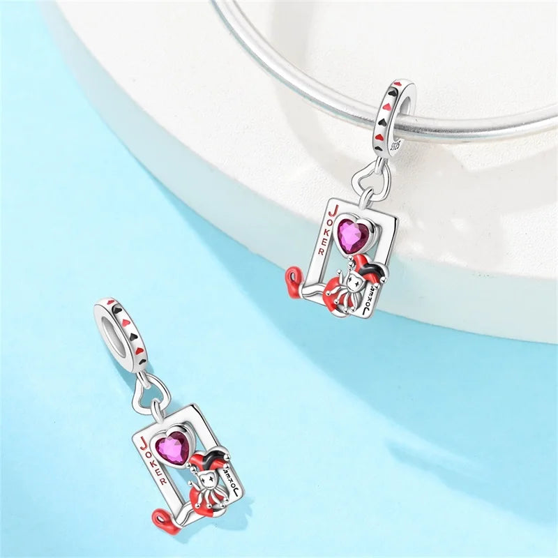 100% 925 Sterling Silver Heart Family Charms with Pumpkin & Pave Zircon Pendant – Fits Original Bracelet DIY Jewelry Gifts