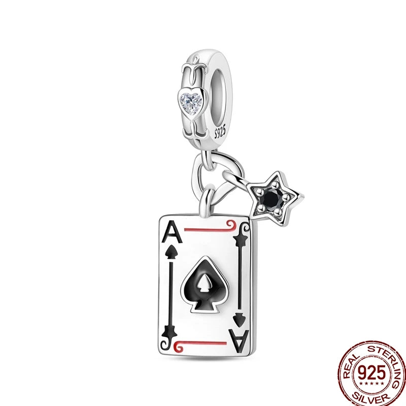 100% 925 Sterling Silver Heart Family Charms with Pumpkin & Pave Zircon Pendant – Fits Original Bracelet DIY Jewelry Gifts