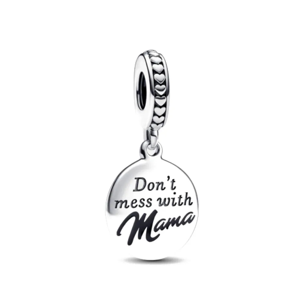 2025 New S925 Silver Spring Ball Bear Cross Pendant – DIY Bracelet Charm for Women