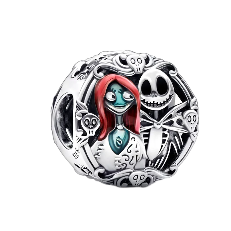 925 Silver DIY Beads & Charms | Mickey, Minnie, Princess, Pumpkin, Stitch, Spiderman Marvel for Bracelets