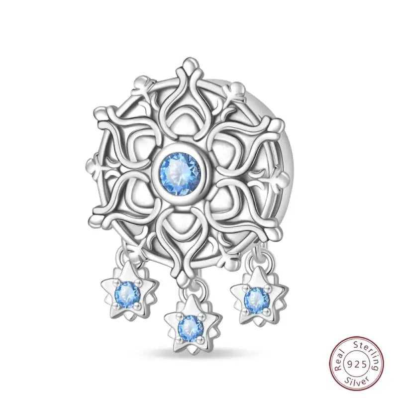 925 Sterling Silver Beaded Flat Pendant | Fantasy Original 3mm Beads for Women’s Bracelet Fine Jewelry