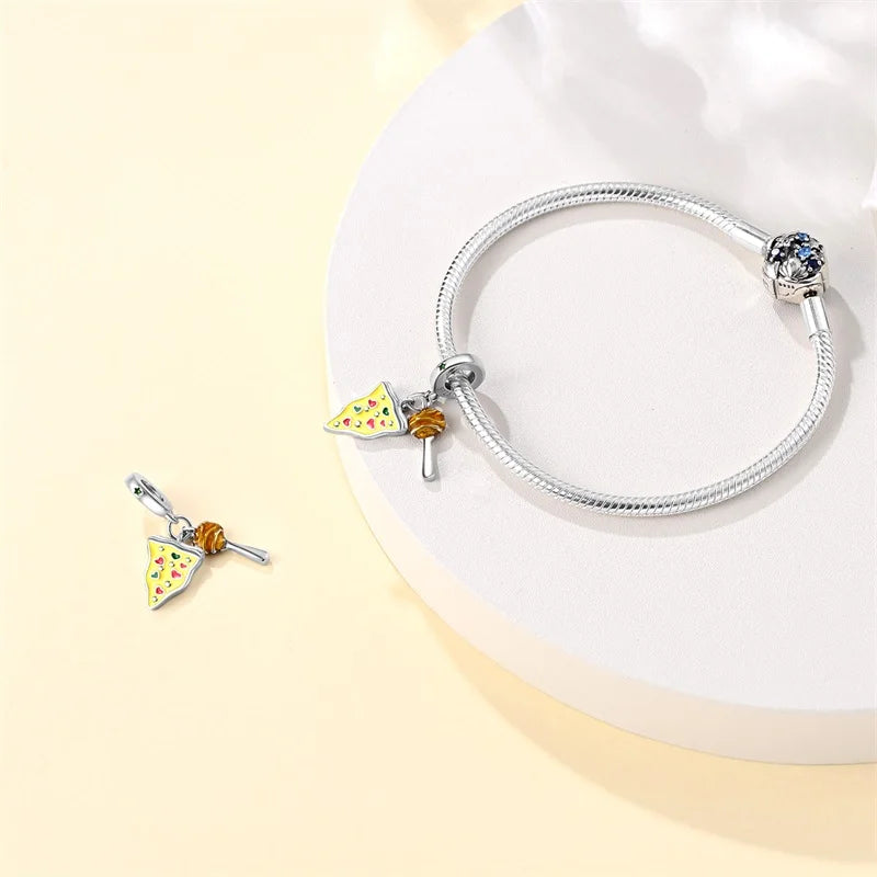 925 Sterling Silver Chocolate & Coffee Charm Beads | Fits Original Pandora Bracelet | DIY Jewelry Souvenir Gift