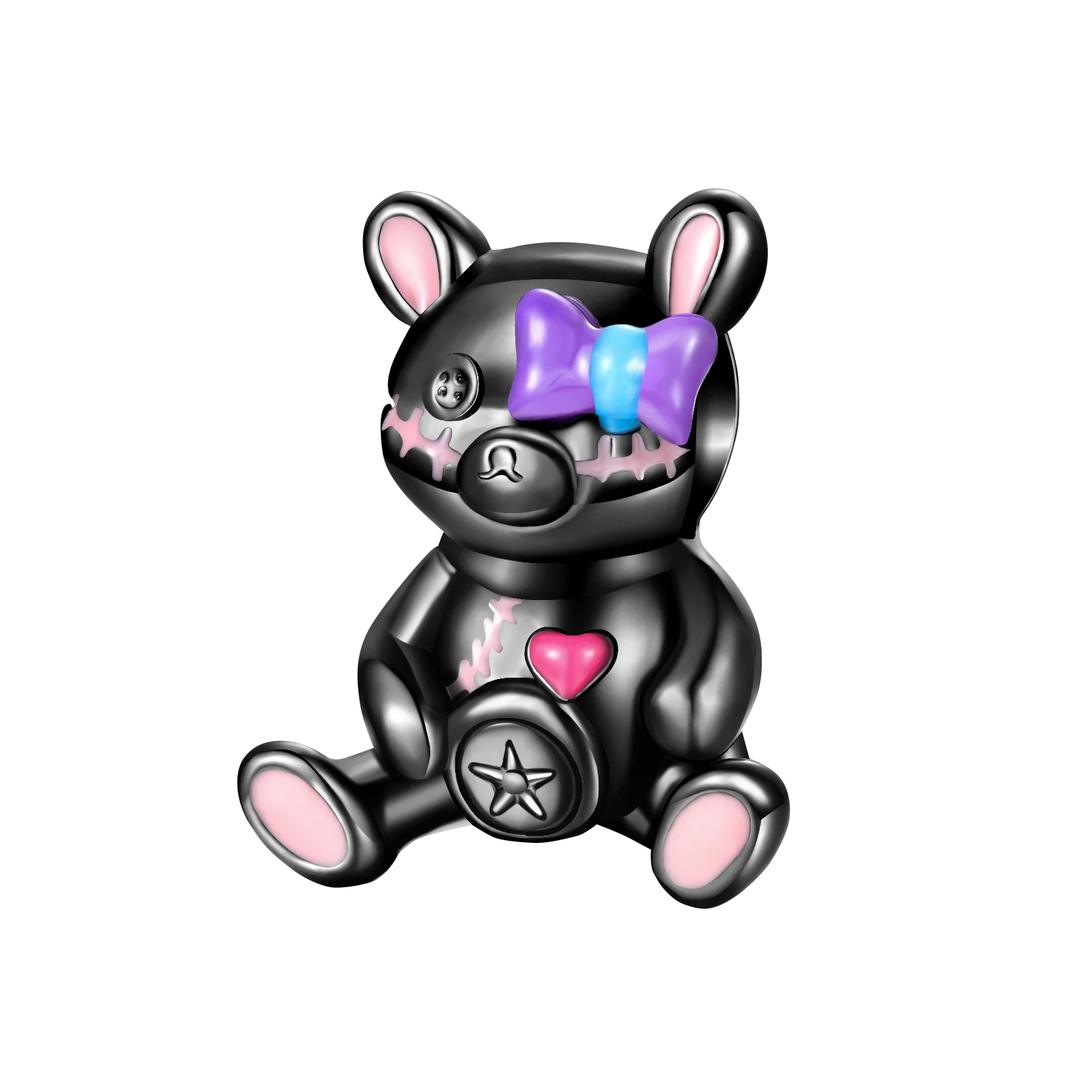 Original 925 Sterling Silver Horror Charms – Nun, Grim Reaper & Poison Apple Pendants for DIY Bracelet