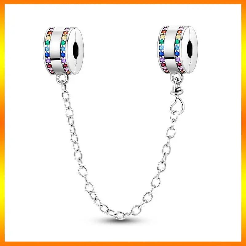 Star Moon & Evil Eye Chain Charm 🌙💙 925 Silver Bracelet Bead Women