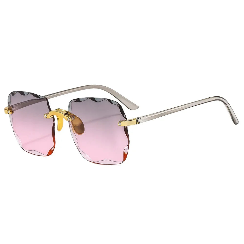 2024 New Rimless Women's Sunglasses – Fashion Gradient Lenses with Alloy Legs | Classic Designer UV400 Sun Shades