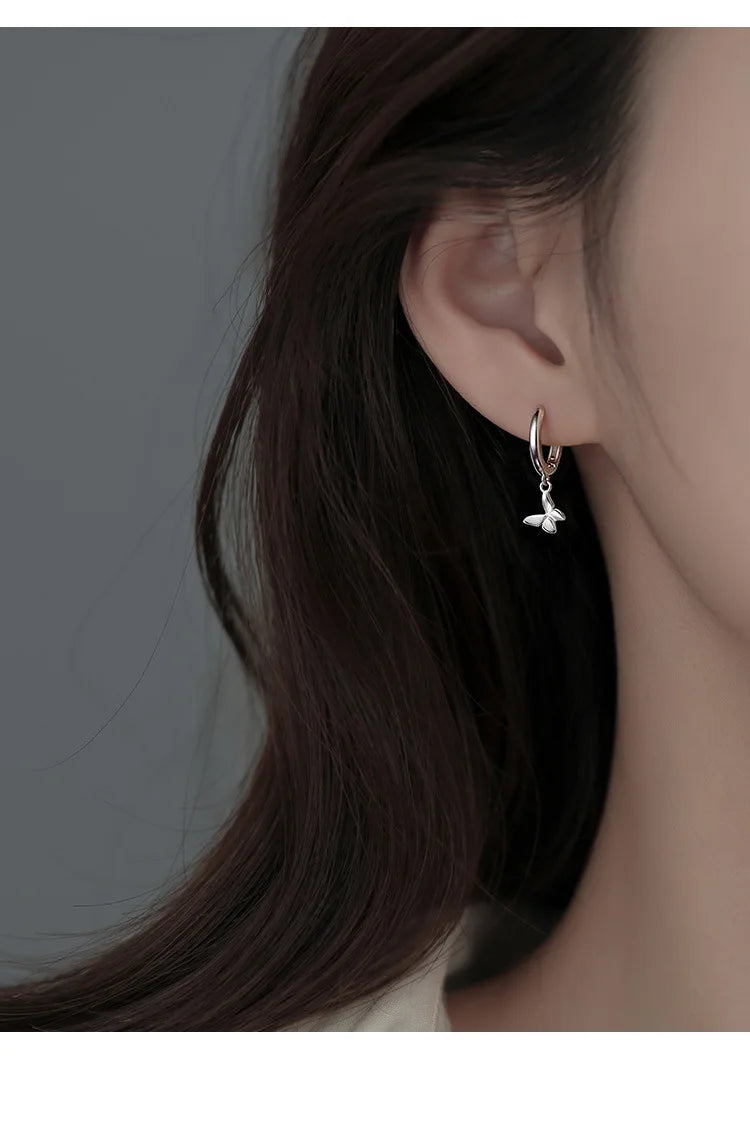 925 Sterling Silver Vintage Butterfly Earrings for Women – Trendy Hypoallergenic Party Jewelry Gift