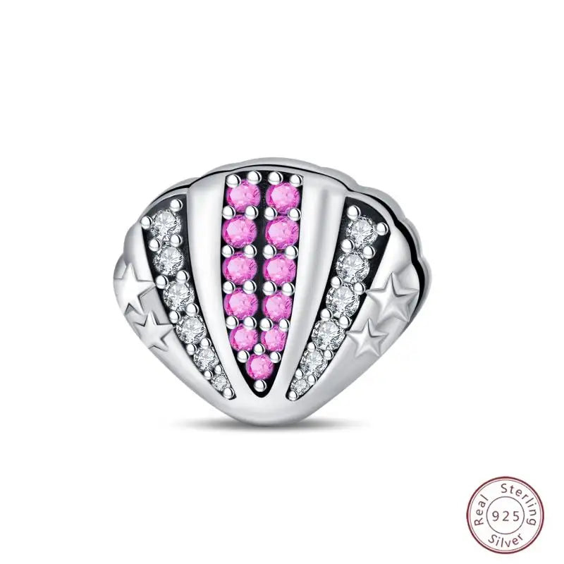 925 Sterling Silver Beaded Flat Pendant | Fantasy Original 3mm Beads for Women’s Bracelet Fine Jewelry