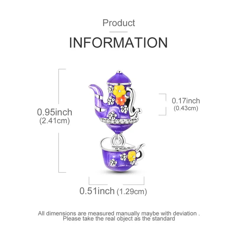 925 Sterling Silver Colorful CZ Zircon Dangle Charm | 2025 New Fashion Bead | Fits Pandora Bracelet | DIY Jewelry Gift