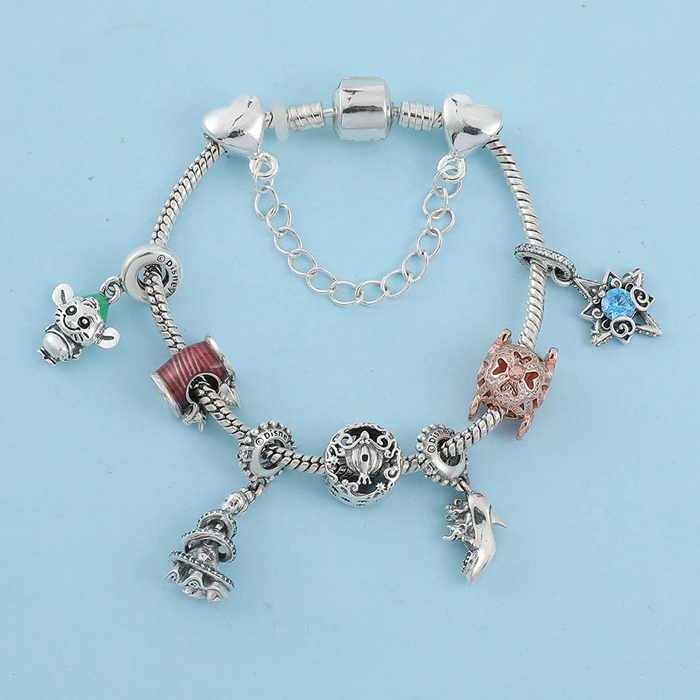Alice in Wonderland 🐇 Beaded Pandora Bracelet | DIY Alloy Charm Jewelry