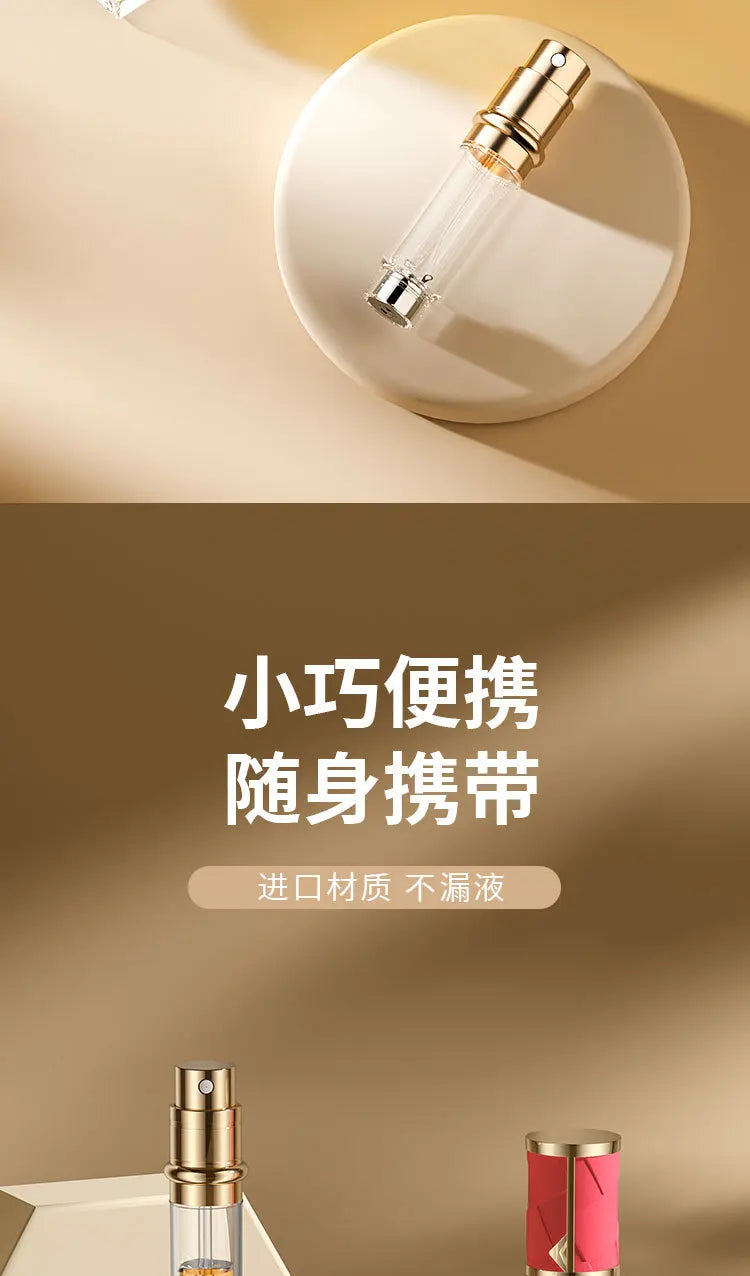5ML Portable Mini Perfume Bottle – Travel Refillable Cosmetic Dispenser | Leather Leak-Proof Perfume Sprayer