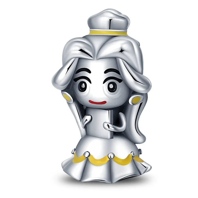 925 Sterling Silver Disney Princess Series Charms | Fit Original 3mm Bracelet Necklace Women DIY Jewelry Gifts
